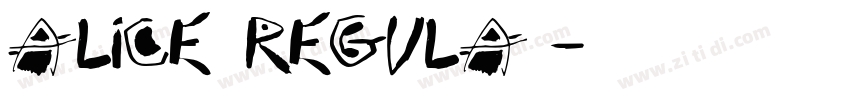 Alice Regula的字体转换